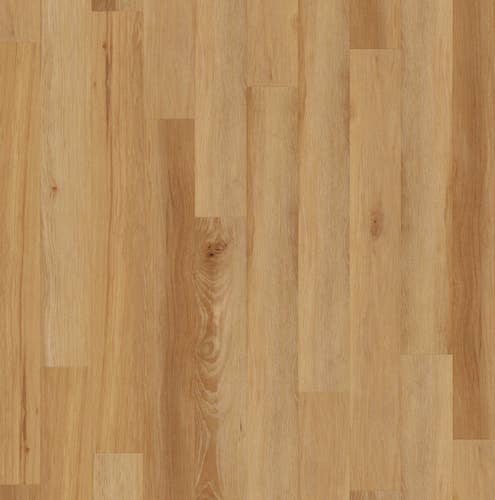 Close up of Au Naturel Ash warm golden brown vinyl plank with wood grain