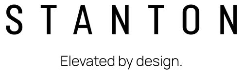 Stanton Elevated by design logo black letters on white background