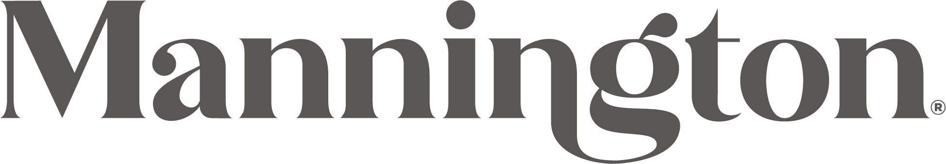 Mannington logo in black letters on clear background