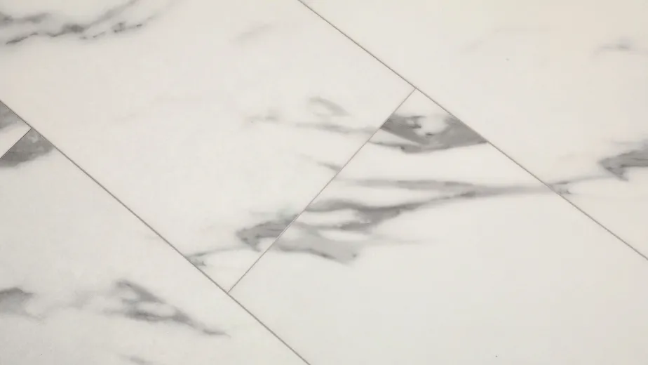Rejuvenation 523 rectangular white with gray stone-look luxury vinyl tile