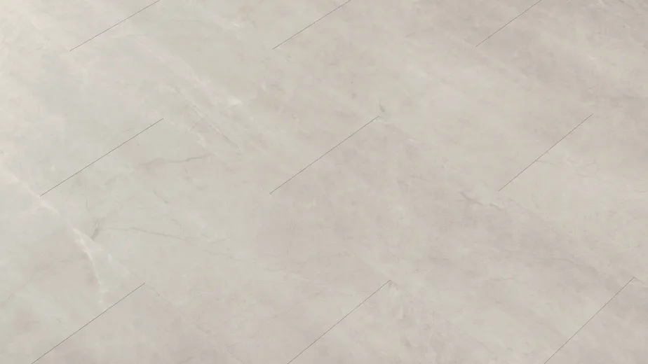 Rejuvenation 567 sample, a light/medium gray rectangular luxury vinyl tile with slight veining