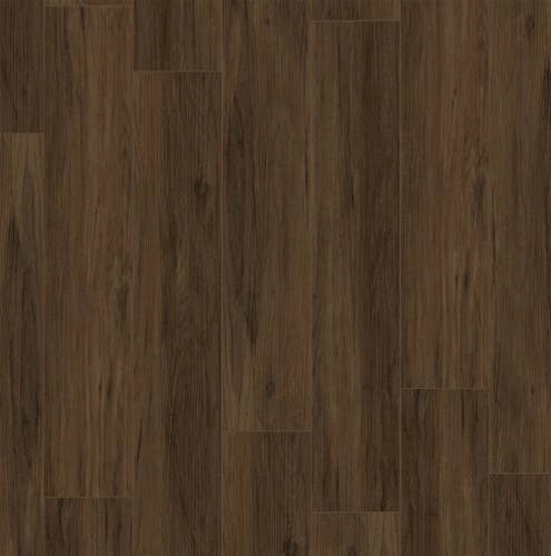 Sample of Timber Land Mahogany, a luxury vinyl plank with warm, brown tonal variation, subtle knots, and woodgrain texture