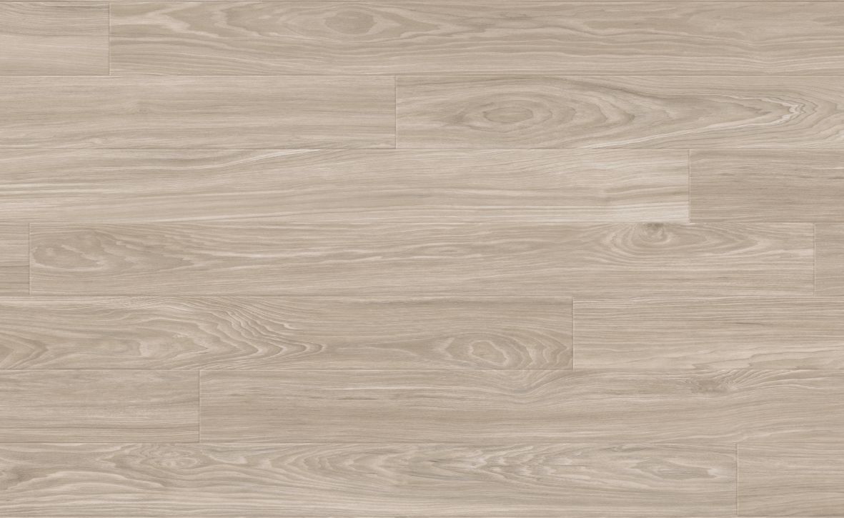 Sample of Basque Oak luxury vinyl plank, a gray woodgrain design with texture