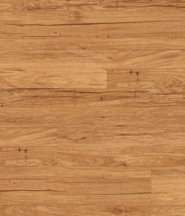 Antique Karri LVP sample showing warm mid-brown woodgrain design with golden undertones and aged details