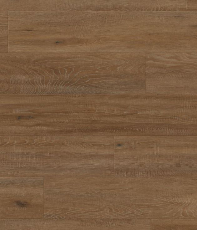 Sample of Merino Oak, a luxury vinyl woodgrain plank with medium brown tonal variation, realistic knots, and texture