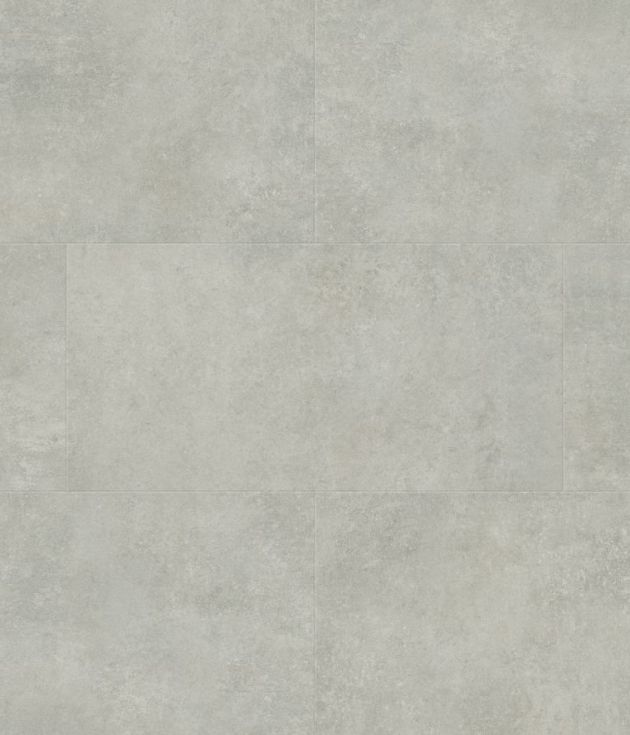 Pavimento Bianco LVT sample, a rectangular grey concrete-look tile