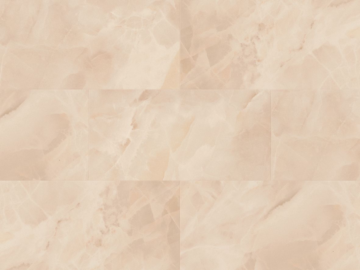 Rose Onyx LVT sample highlighting pale pink color and subtle paler pink veining throughout