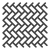 Black zig zag design on clear background